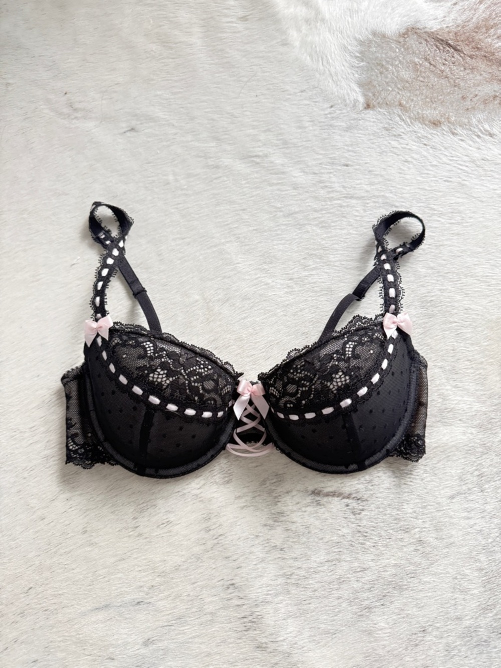 Y2k lace coquette bra